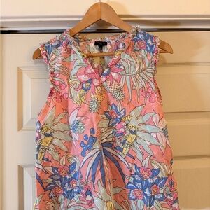 Talbots Tropical Floral Sleeveless Top